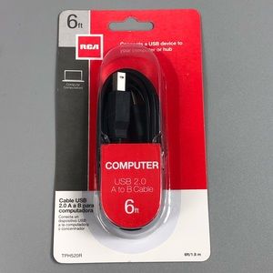 RCA 6-Feet USB A/B Cable TPH520R